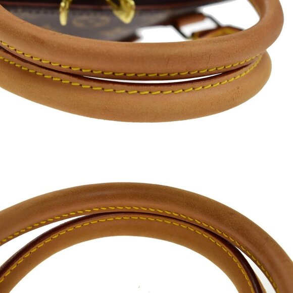 LOUIS VUITTON LV Logos Ellipse MM Hand Bag Monogram Leather Brown M51126 50RL382 - Picture 8 of 15